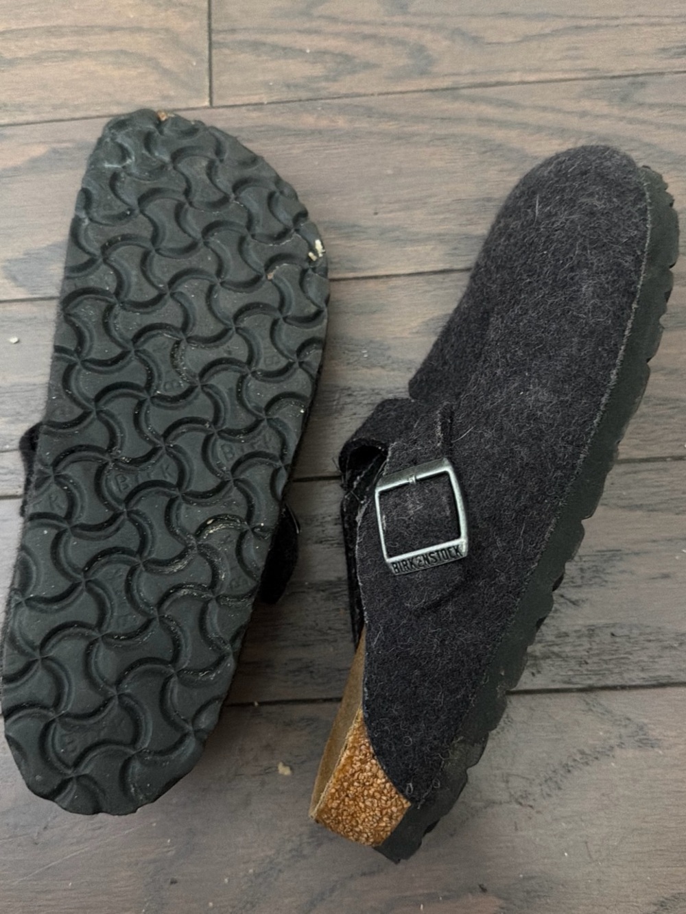 Birkenstock wool Clogs women gray sz 6 - Picture 4 of 5